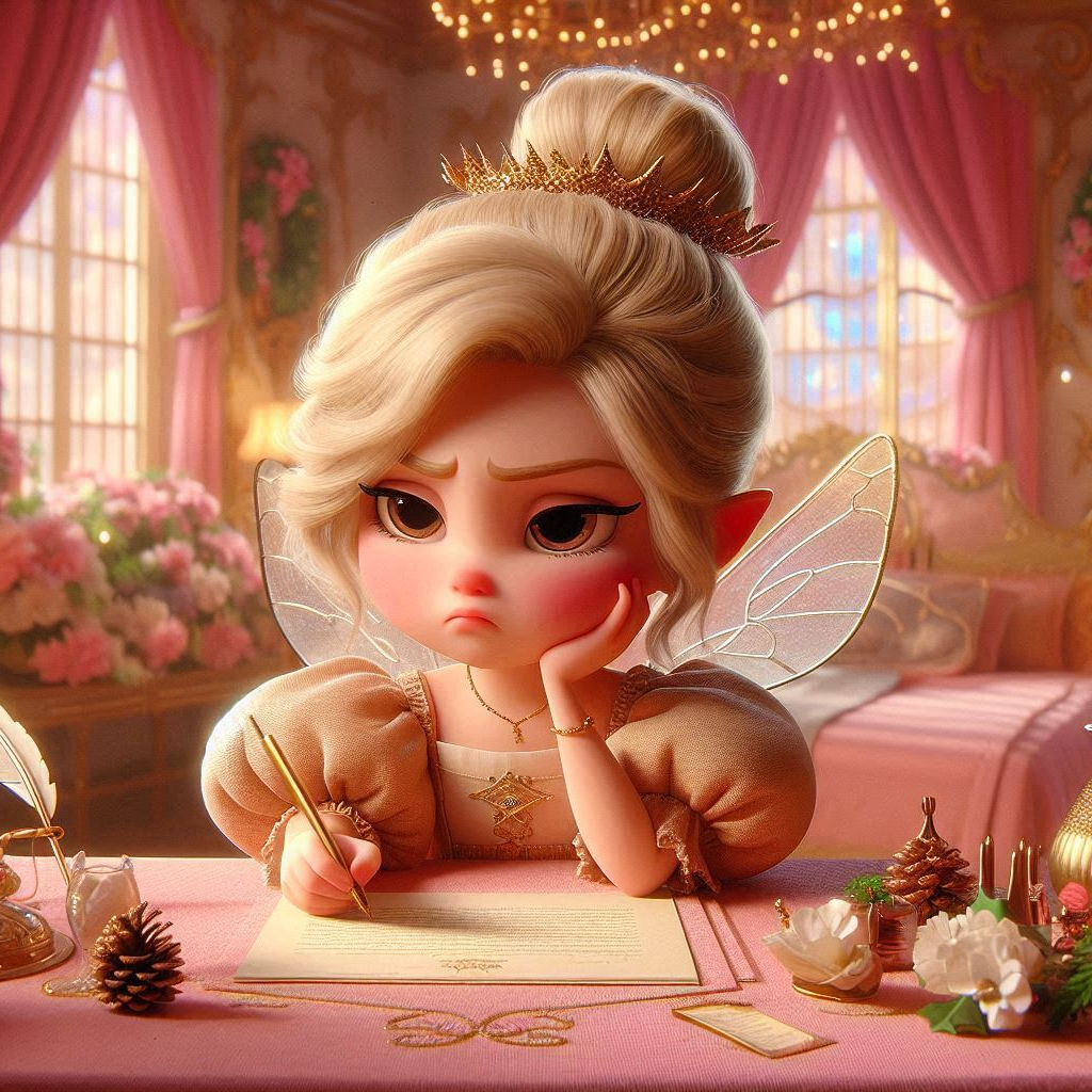 Princess Berella writing